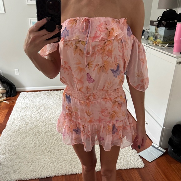 Amanda Uprichard butterfly Flutter Romper - Picture 3 of 6